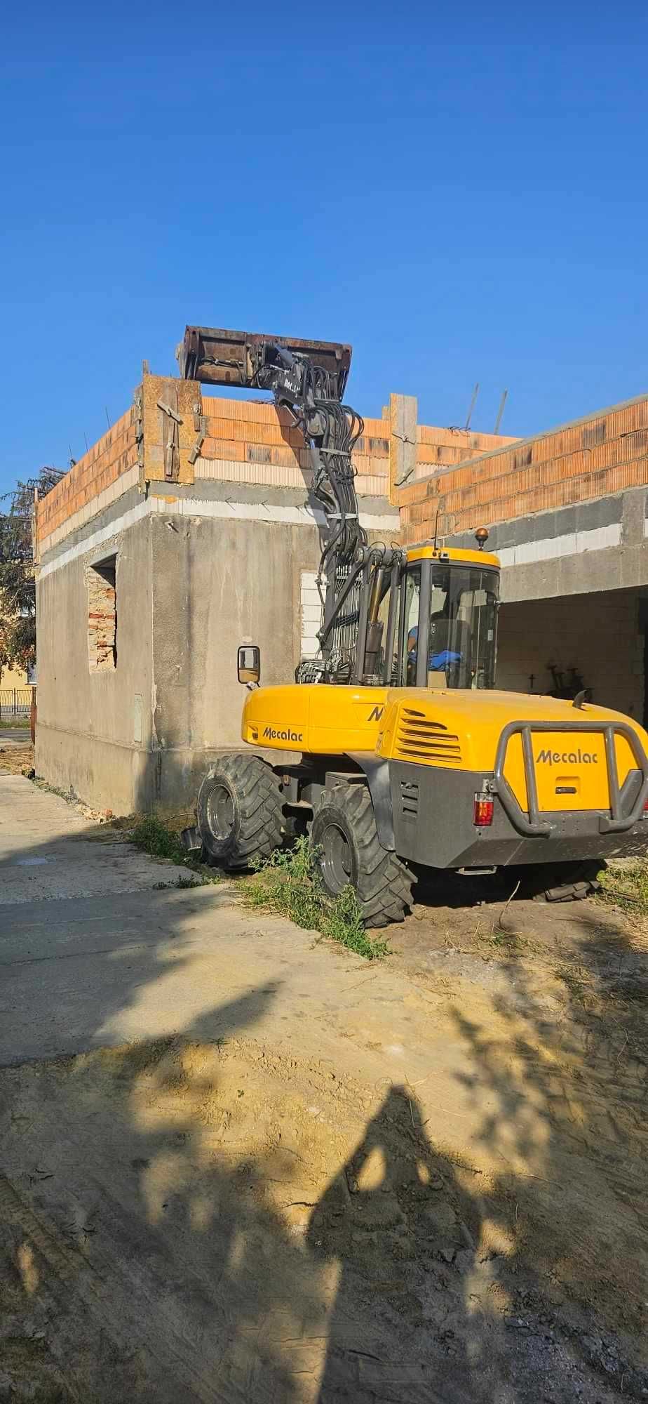 Usługi Mecalac koparką, roboty ziemne fundamnety