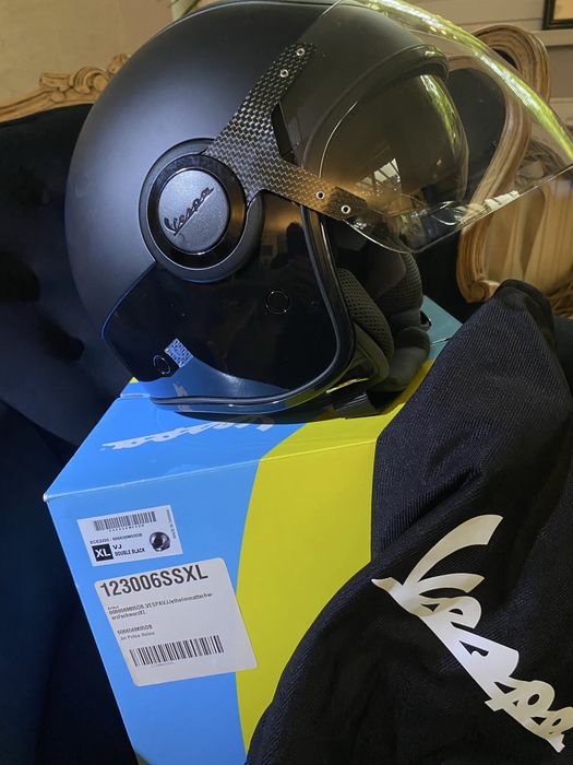 Kaski Vespa rozmiary XL i M czarne double black cena za 1szt.