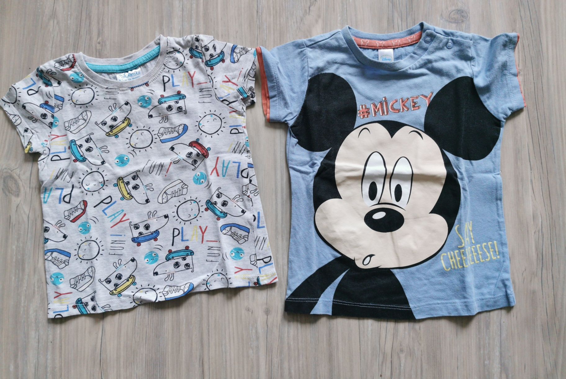 Zestaw t-shirt koszulka little kids i Disney r. 86 i 92