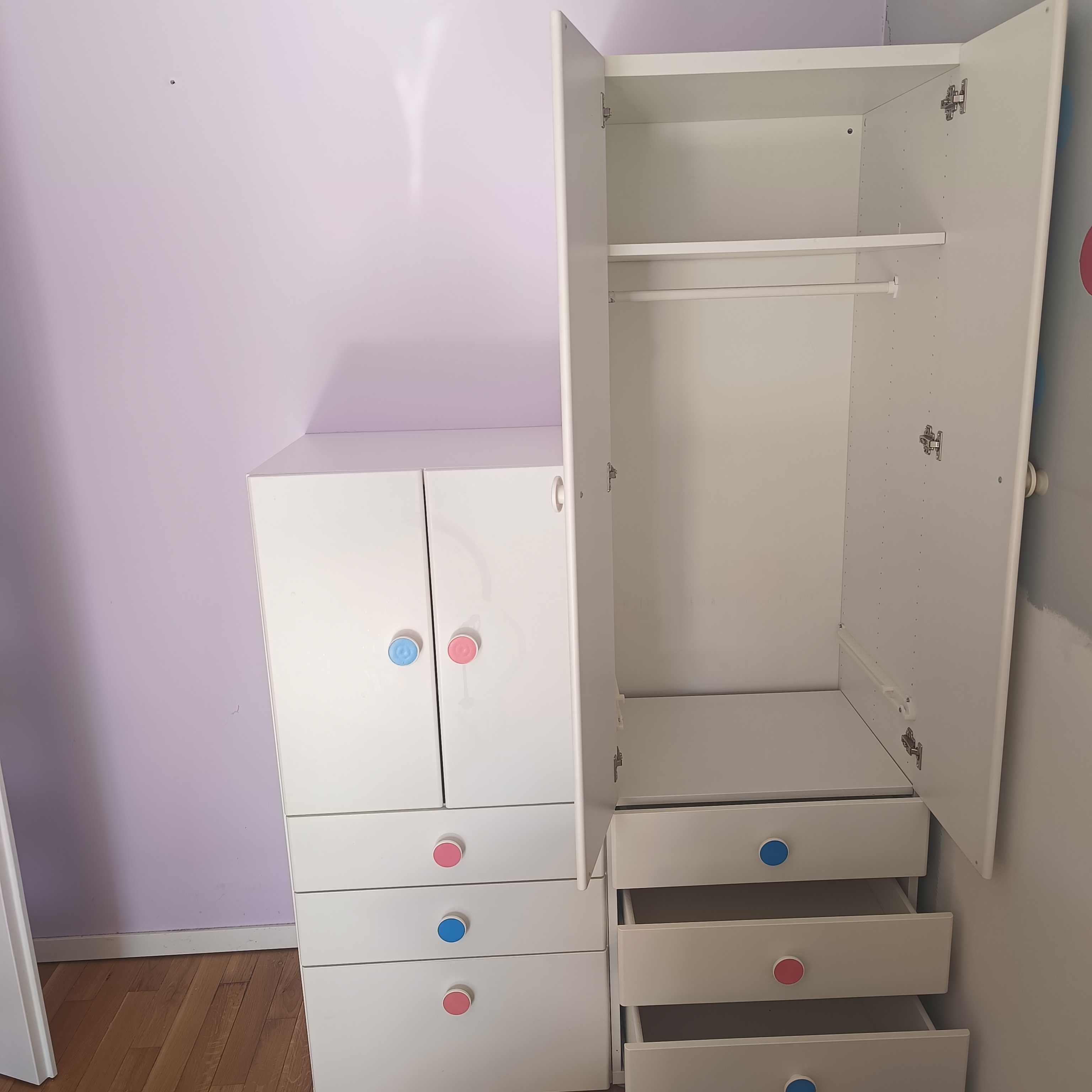 Zestaw mebli dziecięcych Ikea Stuva, szafa i szafka