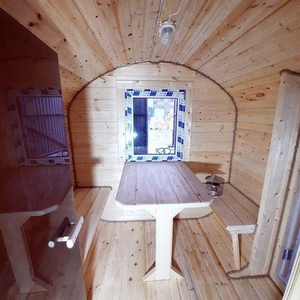 Квадро-Баня 500 х 220 см, 2 отделения, белая, козырёк над входом,.