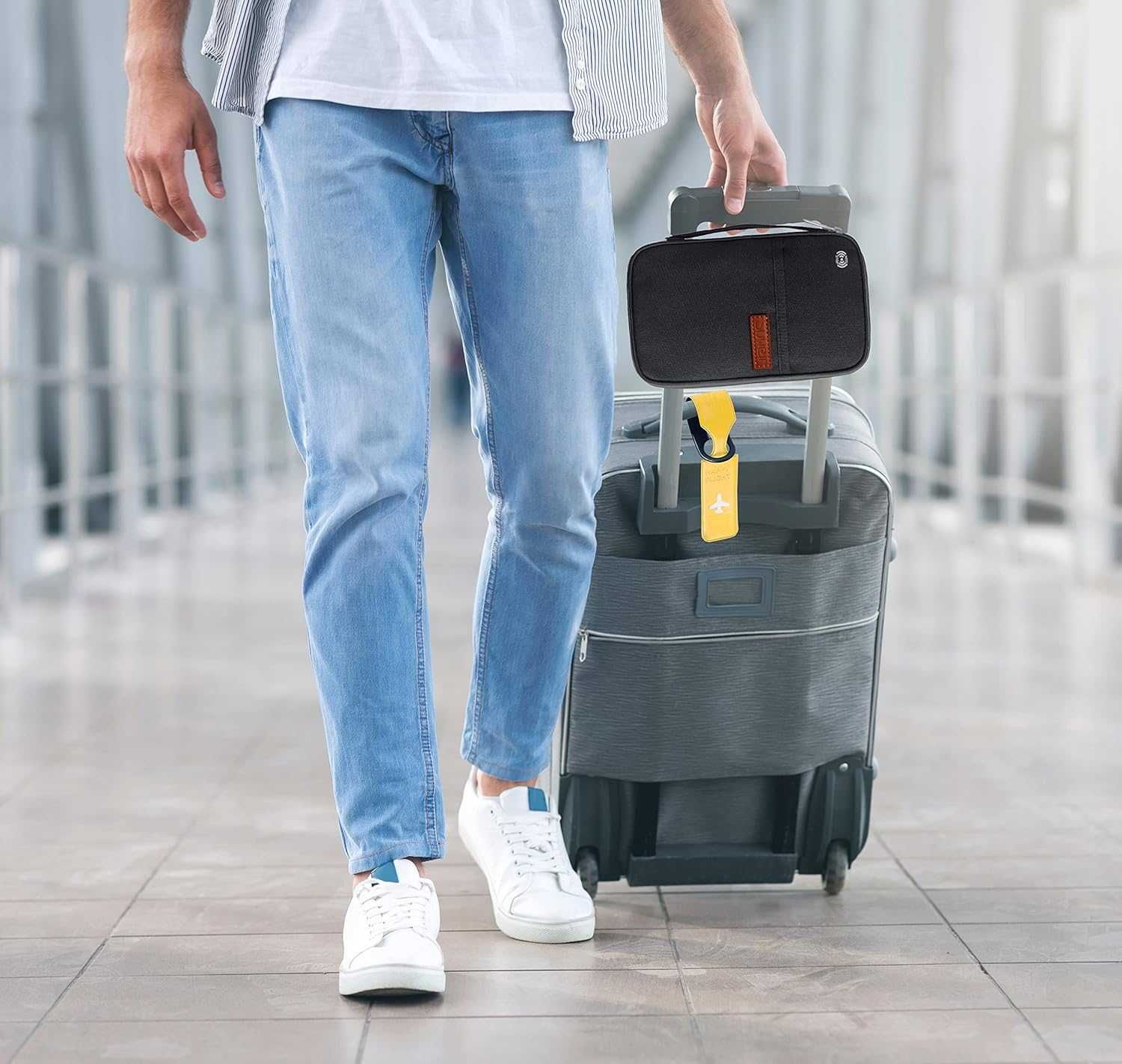 Portfel Saszetka Organizer podróżny z ochroną RFID Etui na dokumenty