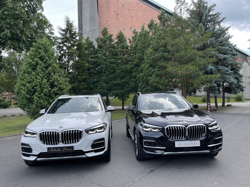 Auto do ślubu BMW X5 w kolorze BIAŁYM i CZARNYM