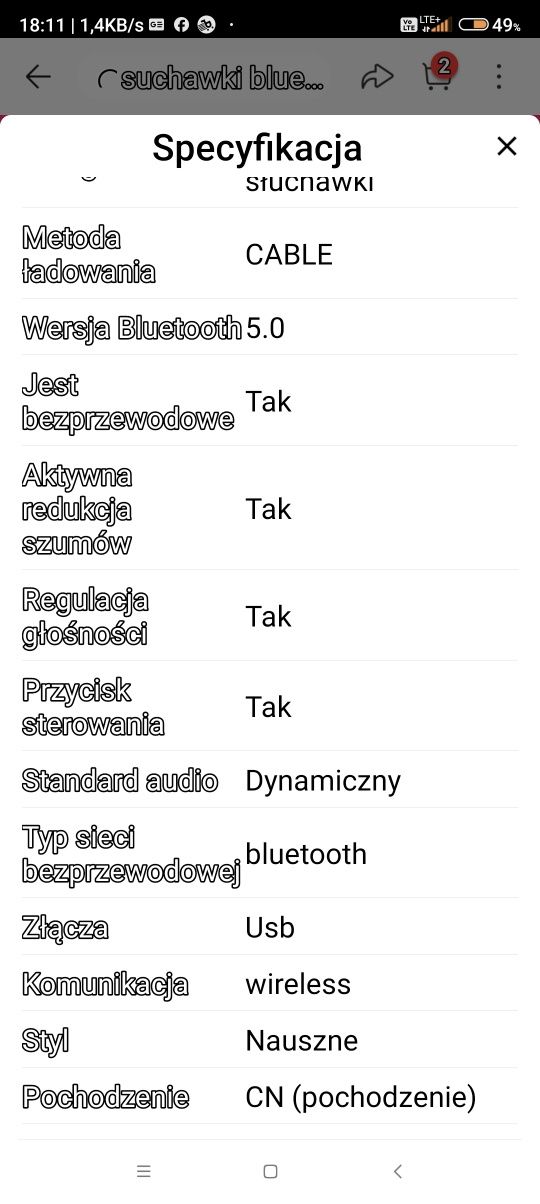 Opaska z wbudowanymi słuchawkami bluetooth.