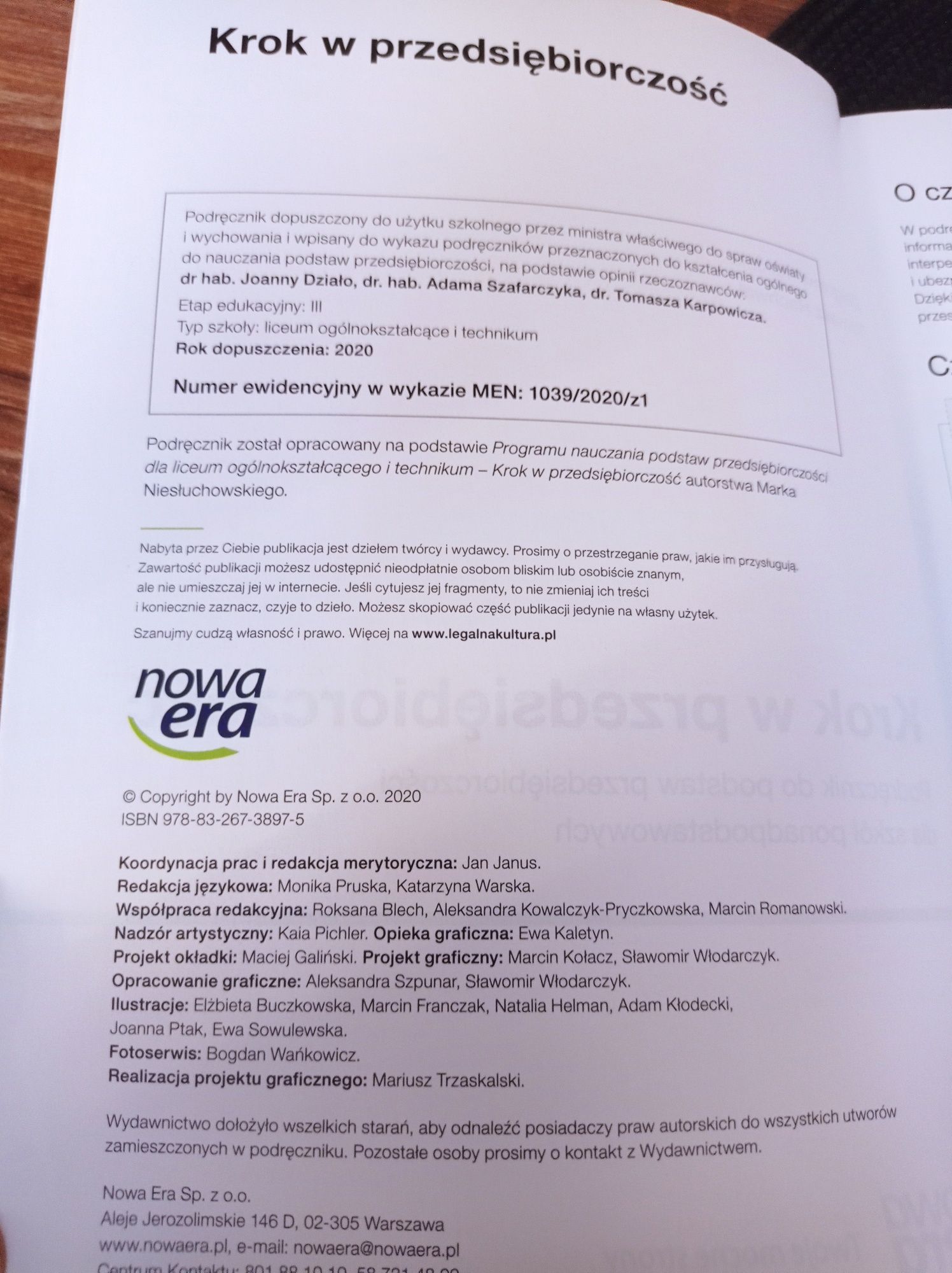 Podręcznik Krok w przedsiębiorczość nowe wydanie