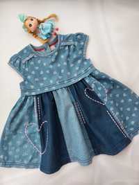 Милое хлопковое платье джинс TU 9-12мес