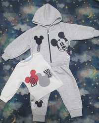 3 częściowy dres bluzka bluza spodnie myszka miki boy Mickey Mouse