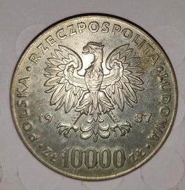 Moneta 10000 złotych Jan Paweł 2