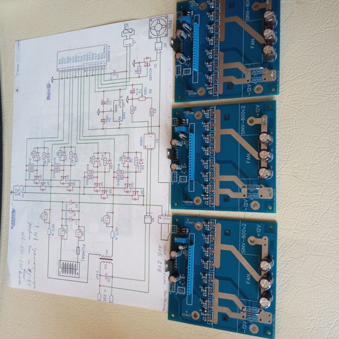 Плата инвертора 24/12-220в