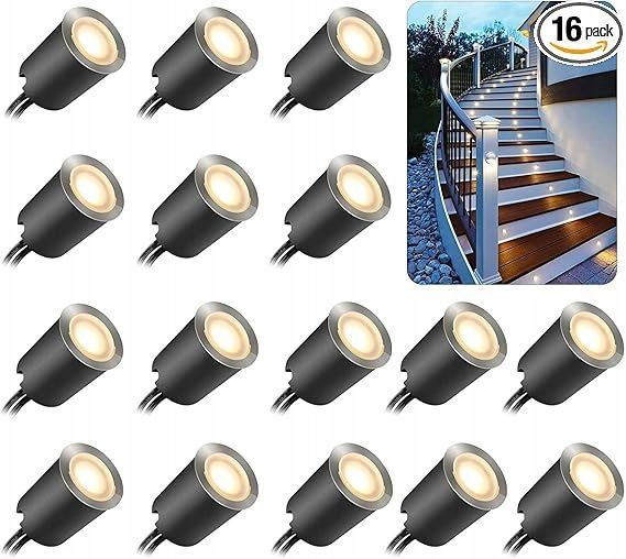 Zestaw oświetlenia LED 16 sztuk wodoodporna do zabudowy Smy