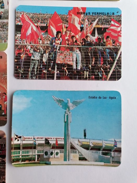 Conjunto de 10 calendários de 1986 e 1987 do Benfica