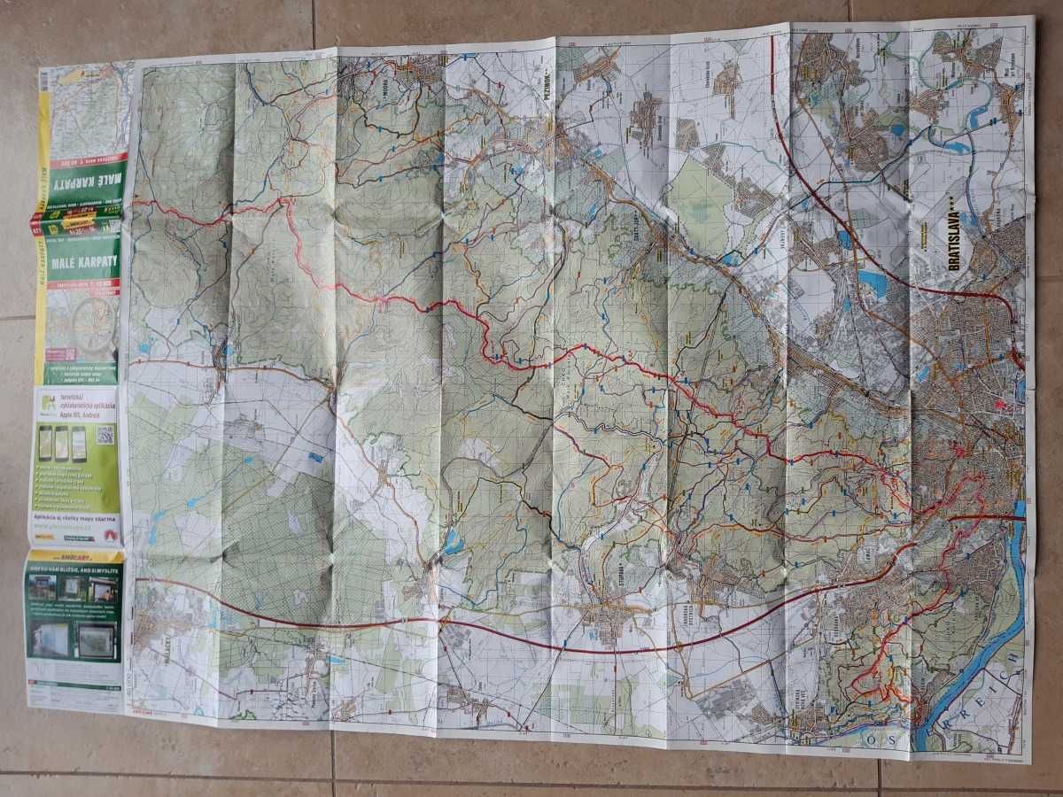 Mapa Małe Karpaty rok wydania 2019 skala 1 : 40 000