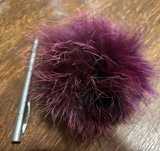 Pompon  futro naturalny fiolet