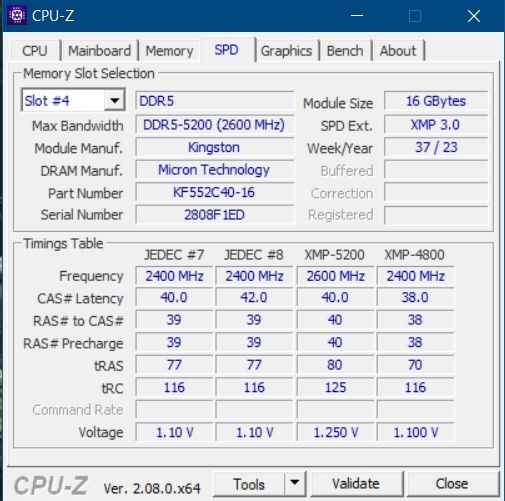 Kingston Fury DDR5-5200 16384 MB