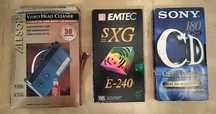Casssetes VHS Virgem (novas) + Cassete de Limpeza