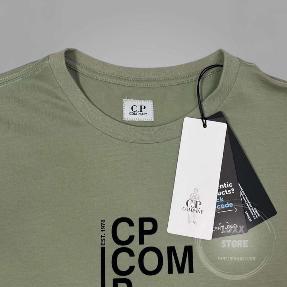Футболка C.P. Company Label Logo (C P, CP, сипикомпани)