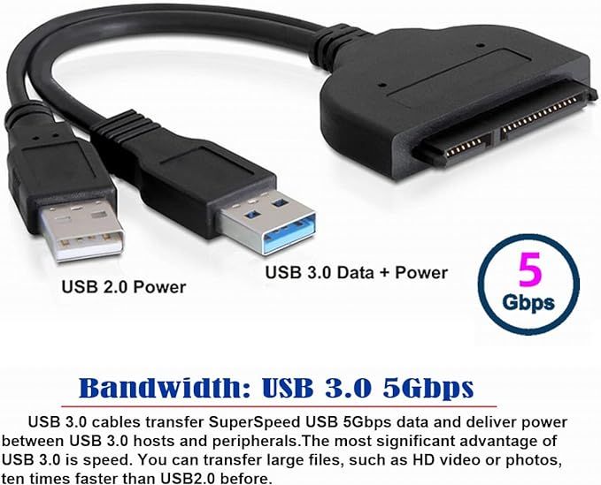 cablecc usb 3.0 do 12 + 6pin ssd hdd do sata x