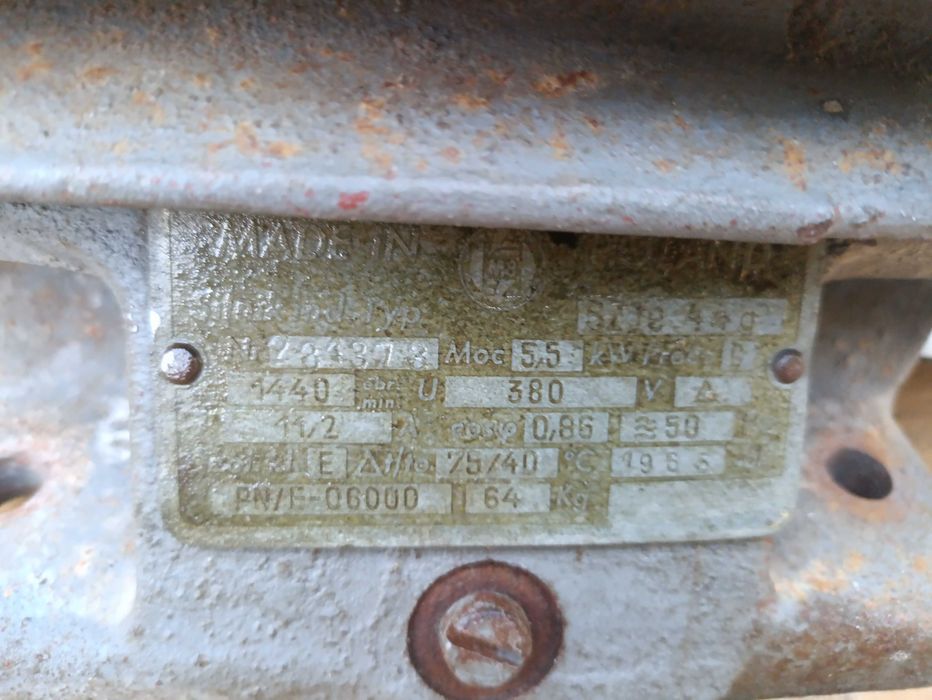 Silnik 5,5 kw wraz kablem