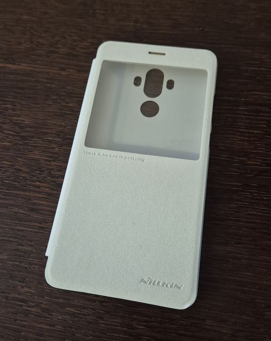 etui na telefon Huawei Mate 9 z klapką białe kremowe Nillkin