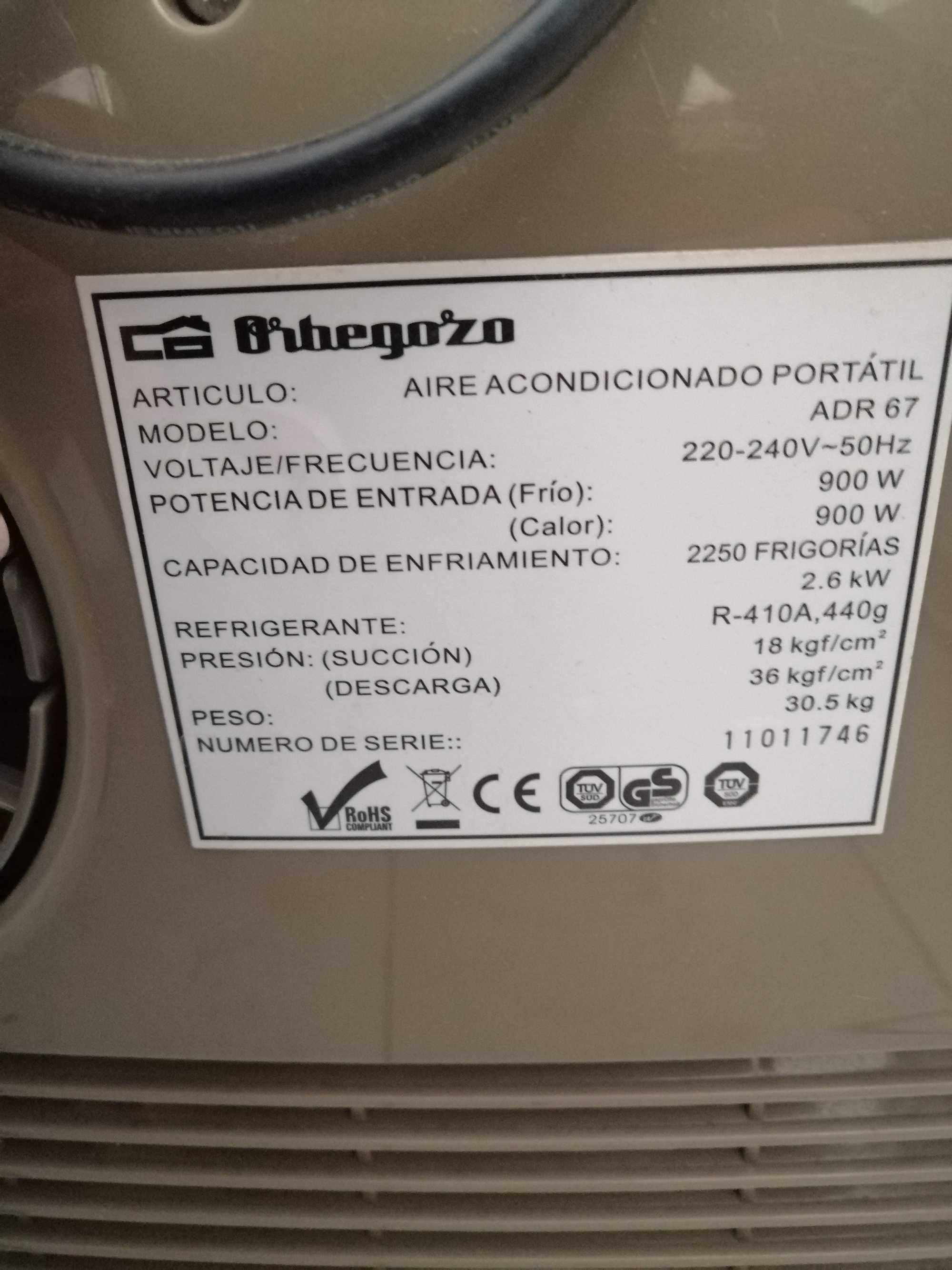 Ar condicionado portátil Orbegozo ADR 67
