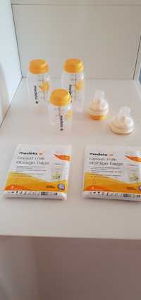 Biberão Medela Calma + Medela sacos para leite materno