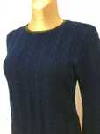 Sweter damski granatowy bawełniany elegancki M