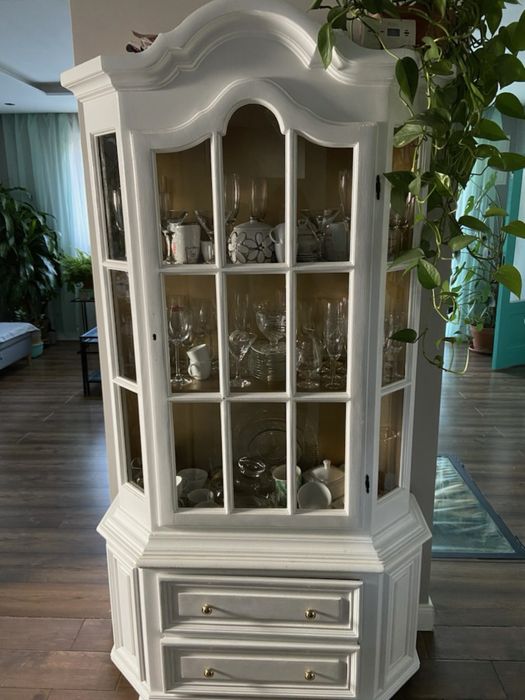 Witryna vintage stara szafa prl odrestaurowana antyk komoda