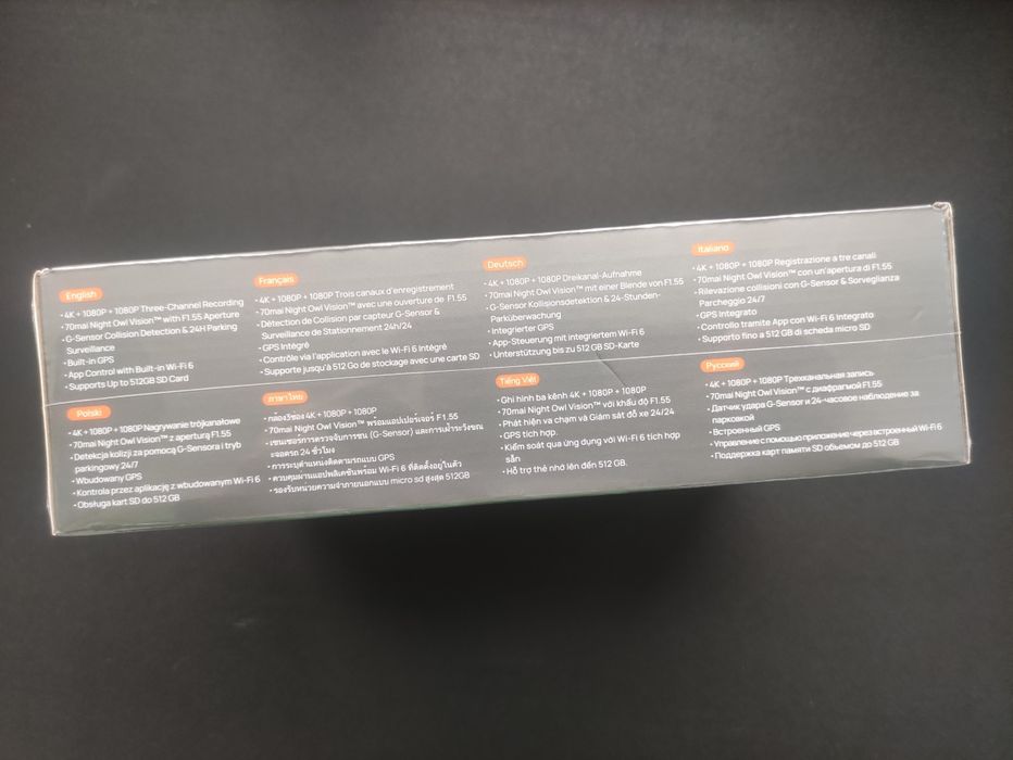 70mai Dash Cam 4K T800e Set + RC21 + microSD 64gb, новий, запакований