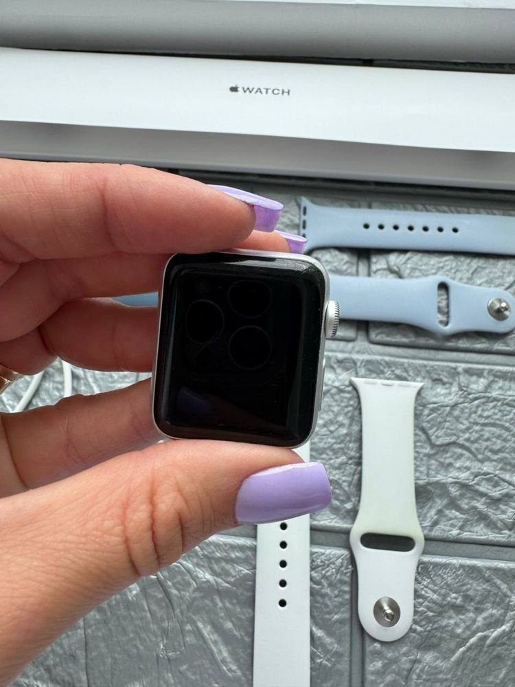 Apple Watch 3 series полный комплект коробка+3 ремешка