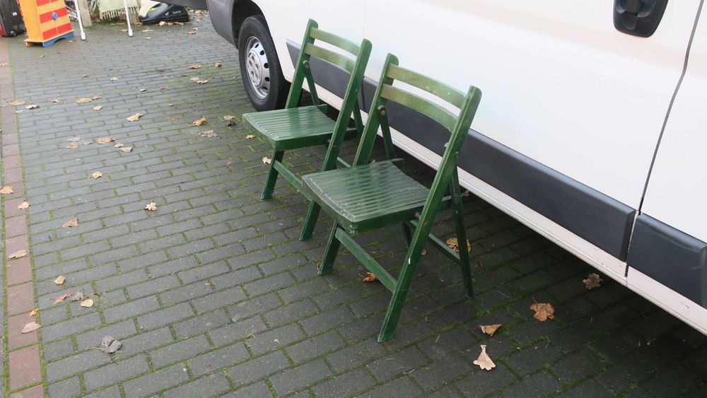 Krzesła biurowe ogrodowe kuchenne składane - 2 szt.