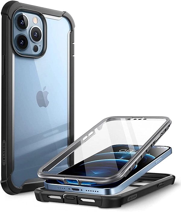 Etui Supcase do iPhone 13 Pro - czarne plecki ochronne, pancerna obudo