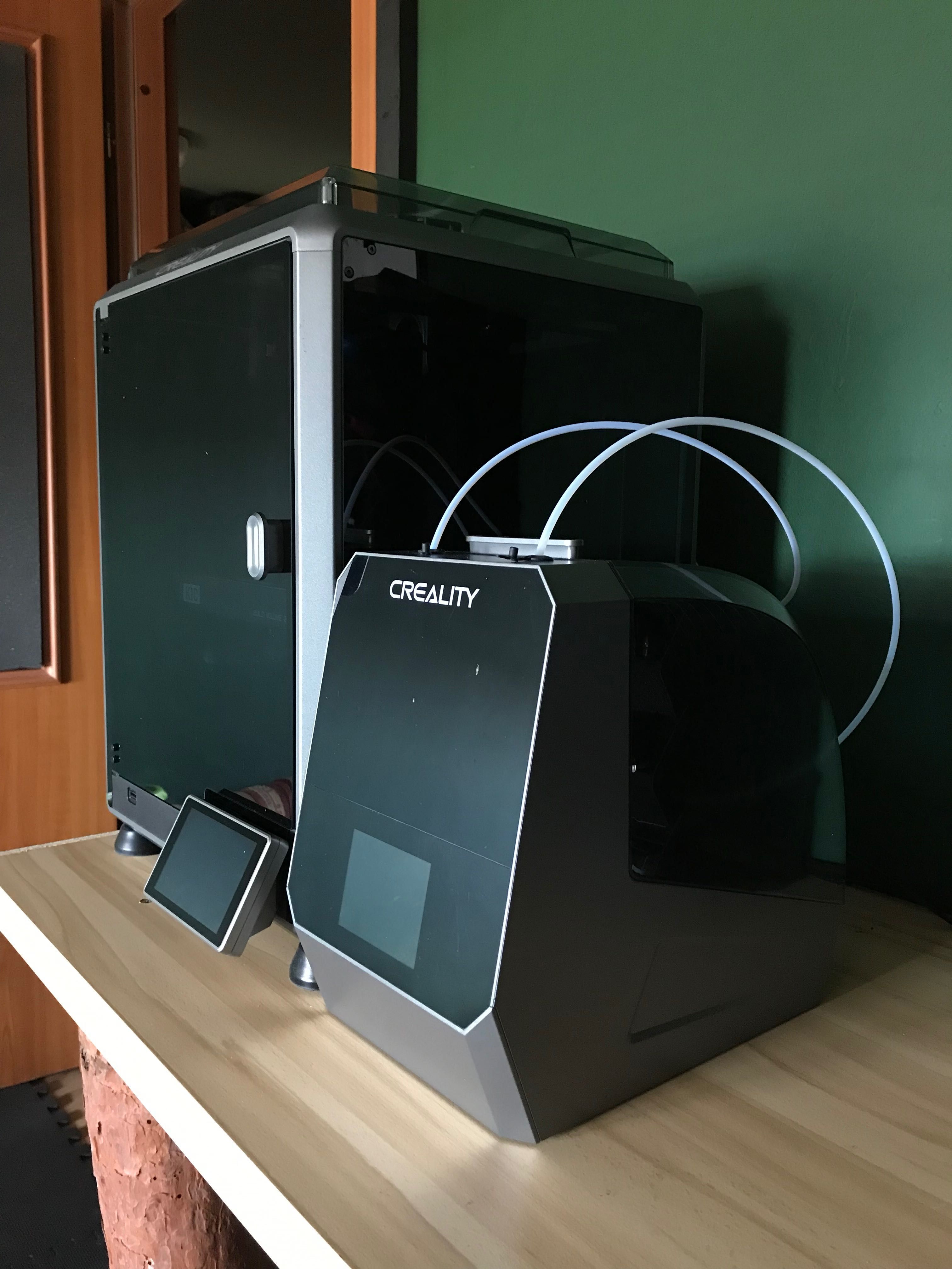 Drukarka 3D + suszarka: Creality K1C (600mm/s)+ Creality Space Pi Plus