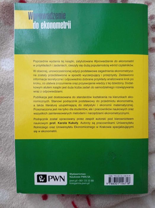 Wprowadzenie do ekonometrii, redakcja naukowa Karol Kukuła