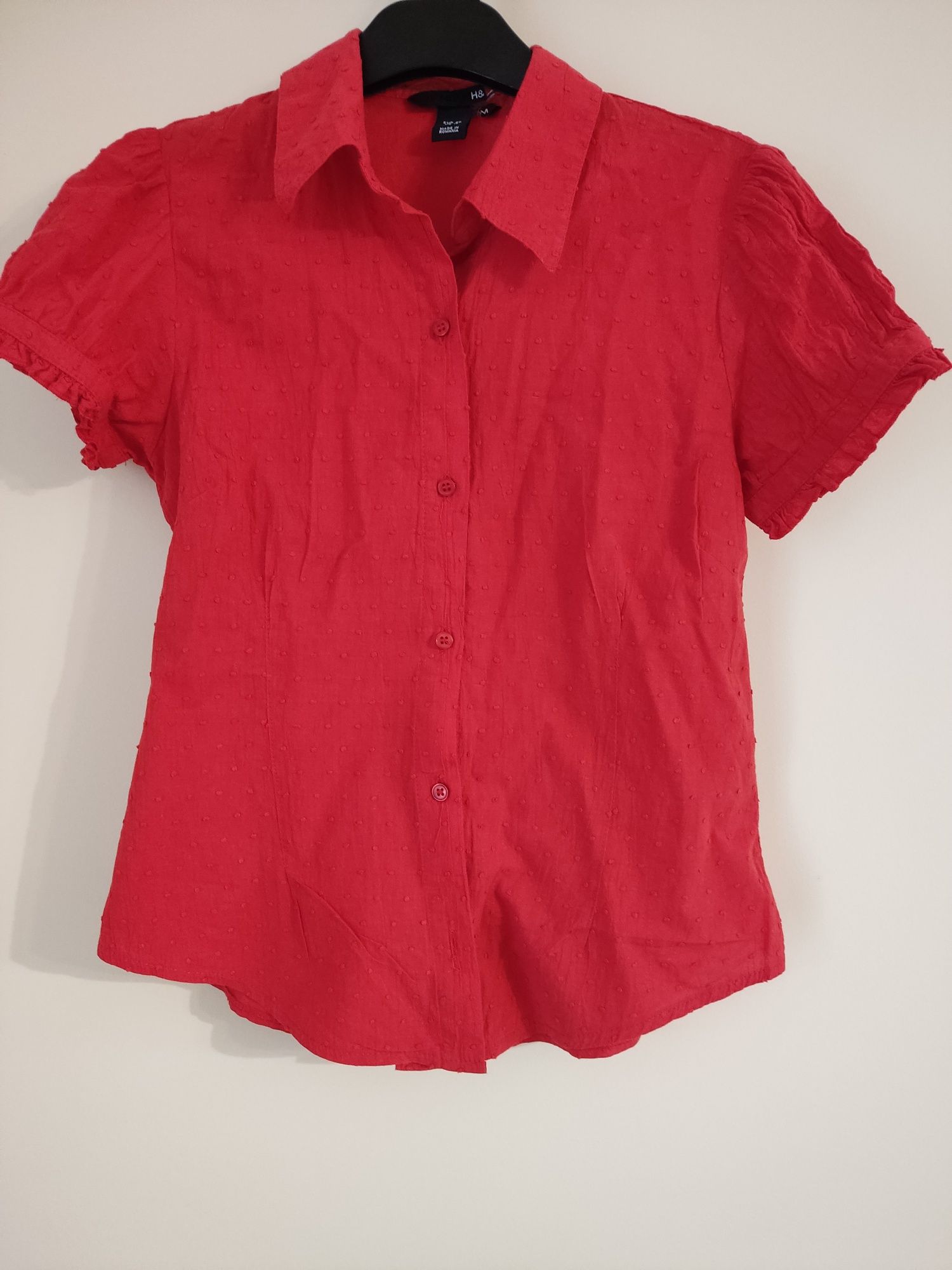 Czerwona bluzka H&M, rozmiar 40