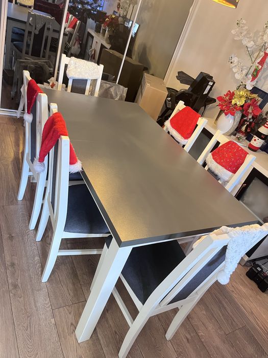 Stół z krzeslami szesc szt