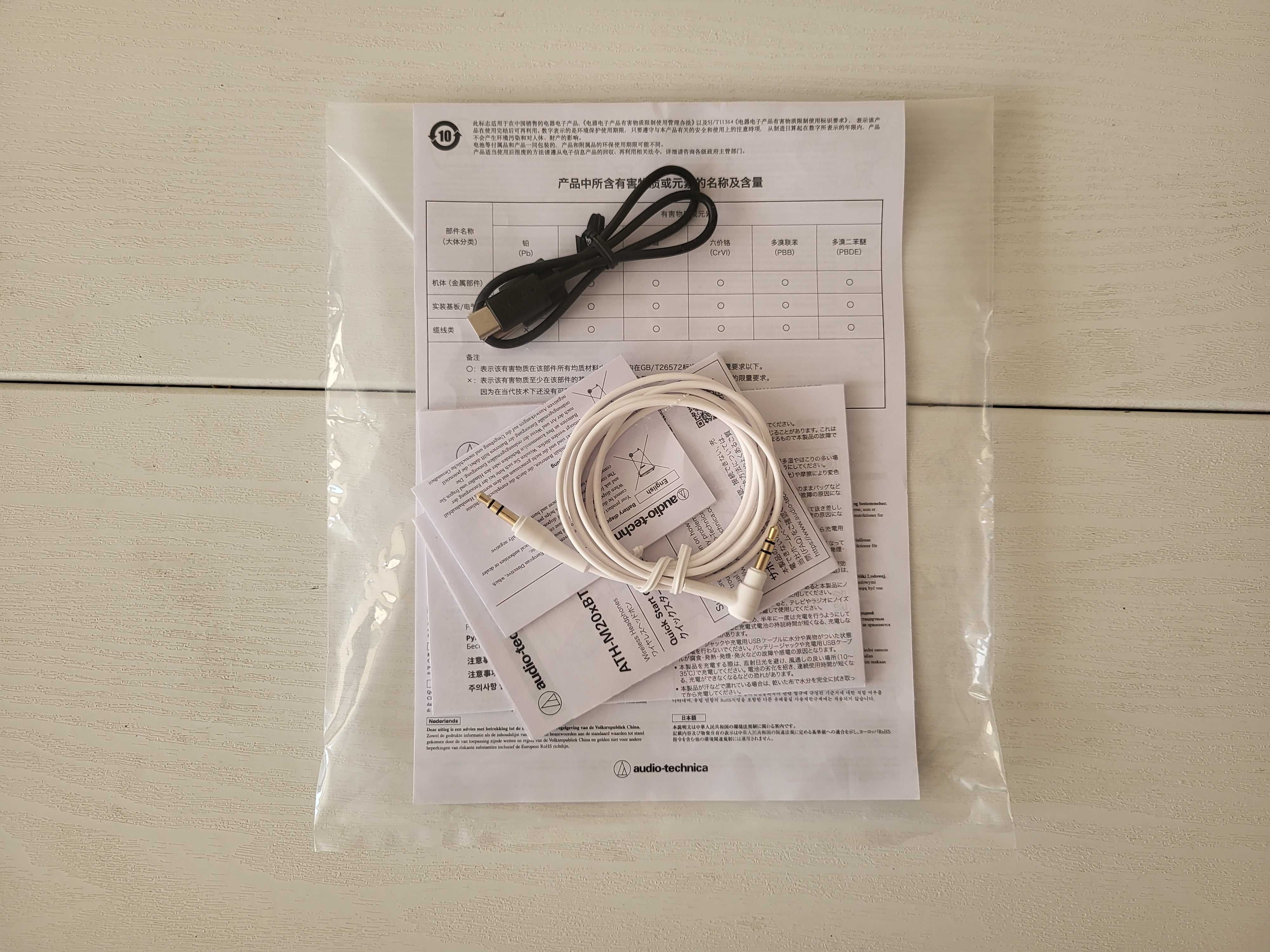 Наушники с микрофоном Audio-Technica ATH-M20xBT White Новые, гарантия