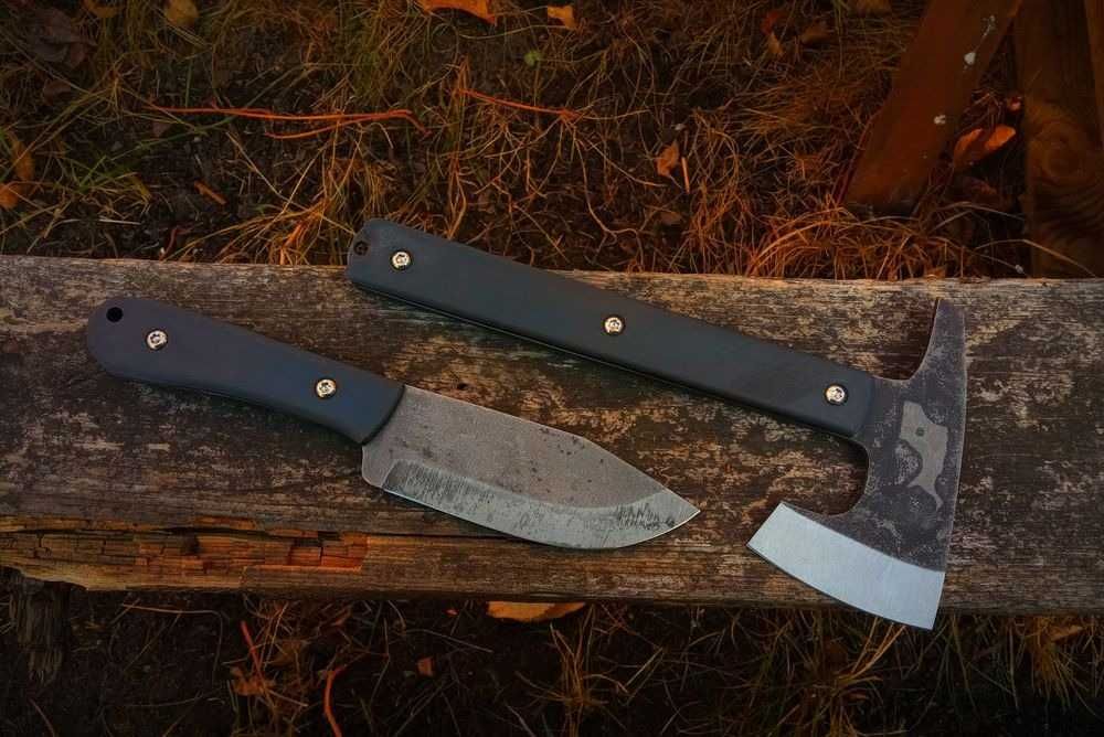 Tomahawk Black Condor Nóż Ręcznie Robione Bushcraft Custom Siekiera