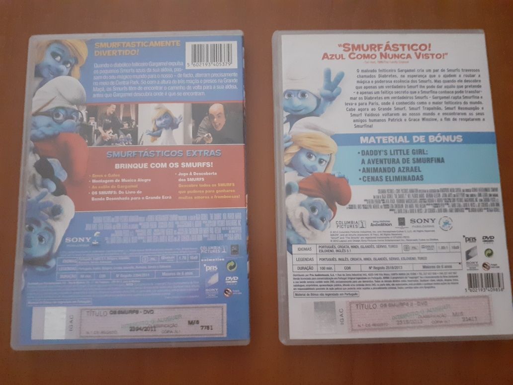 DVD: Coleção Os Smurfs 1 e 2