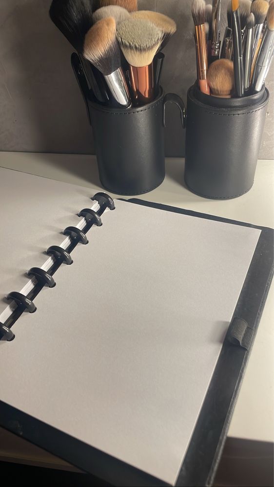 Caderno Inteligente A5 capa em pele preta