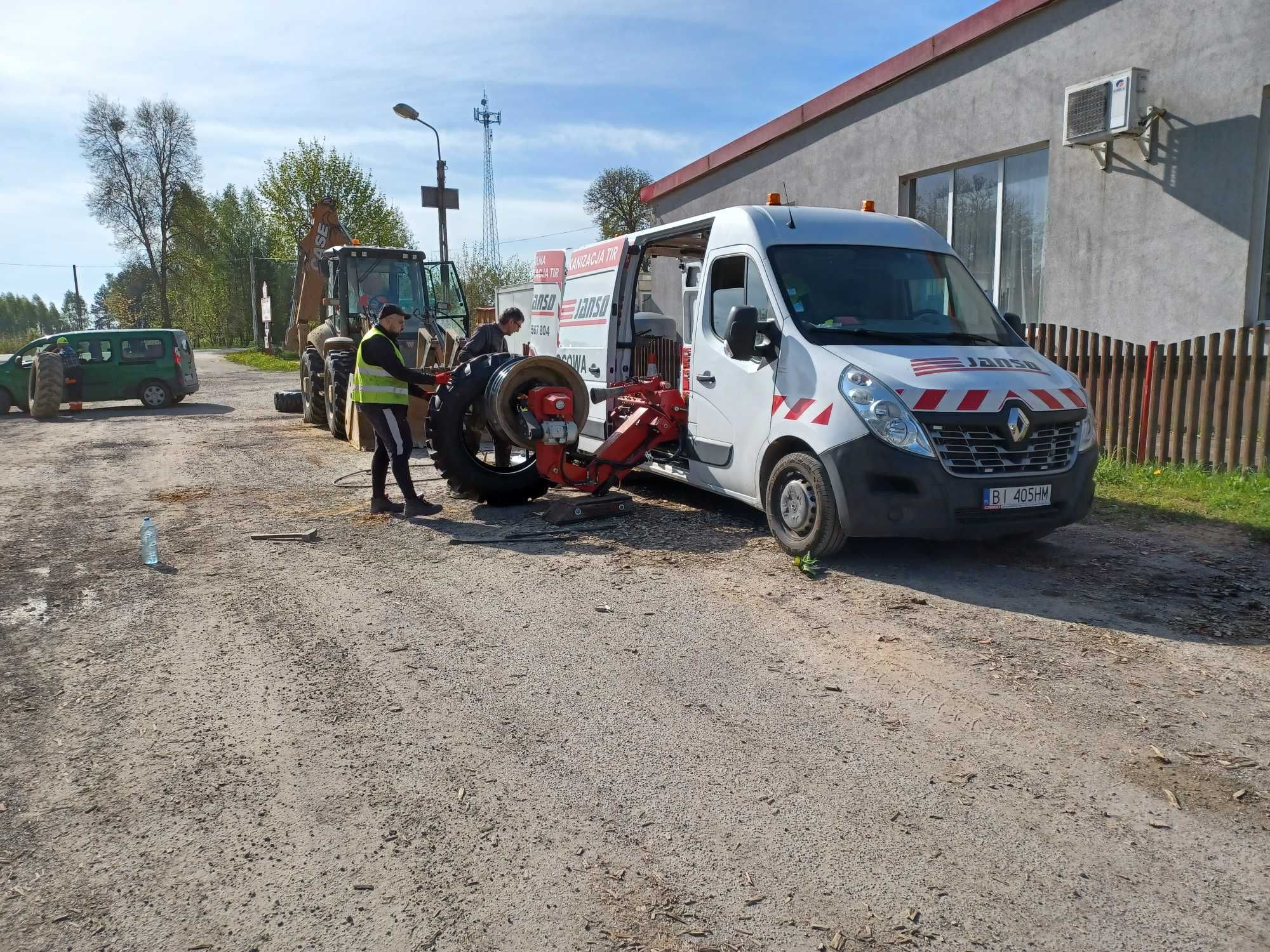 Mobilna wulkanizacja kół maszyn budowlanych