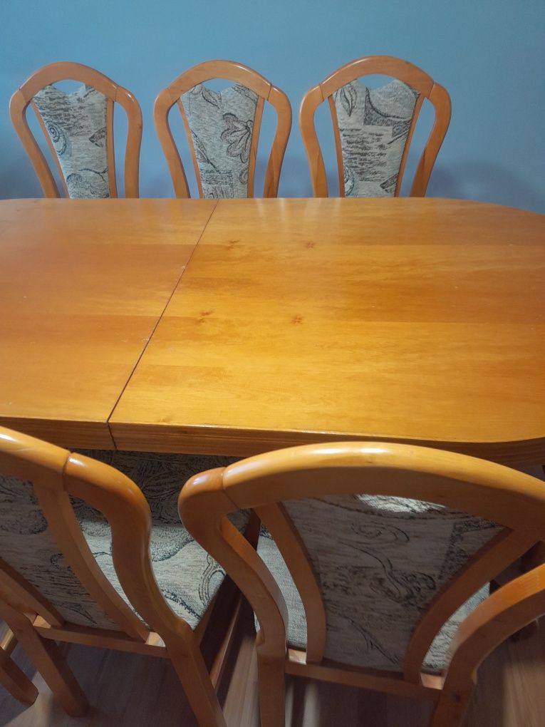 Zestaw stołowy stól plus krzesła