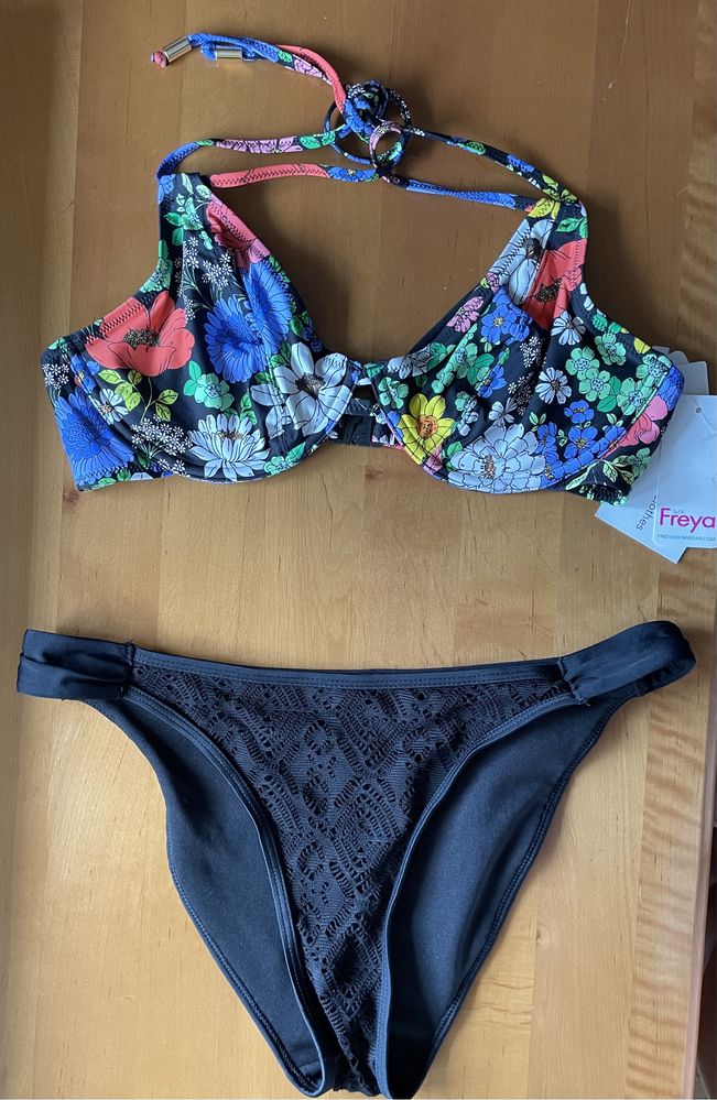 34D 75D Bikini Freya Floral Haze kwiaty M koronka