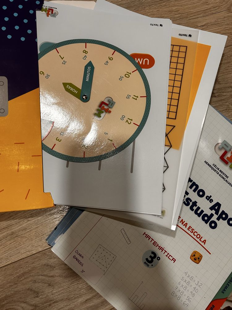 Manual e livros de fichas Matematica 3 ano - PLIM