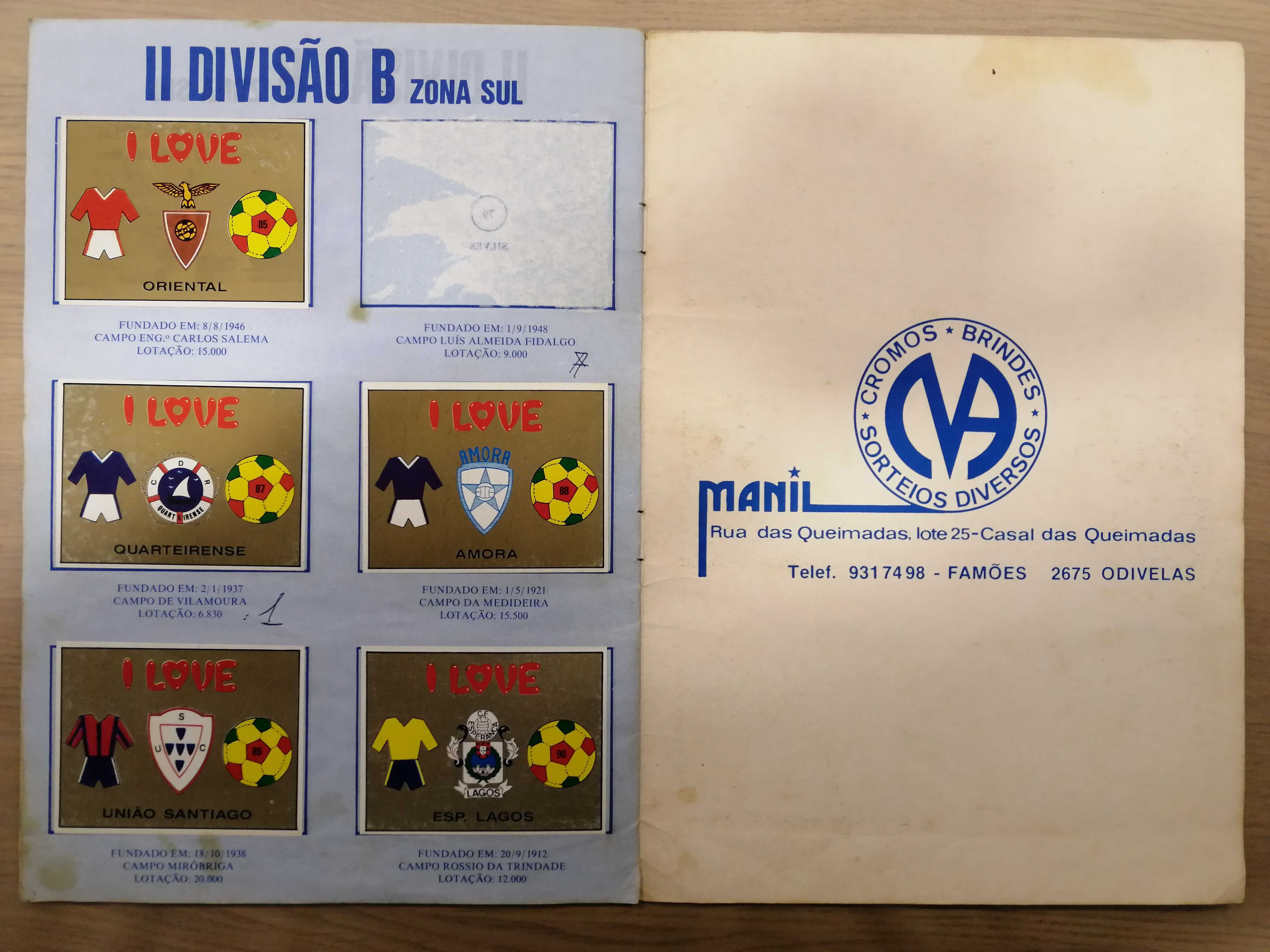 Caderneta Futebol I LOVE o meu clube - Manil [Incompleta]