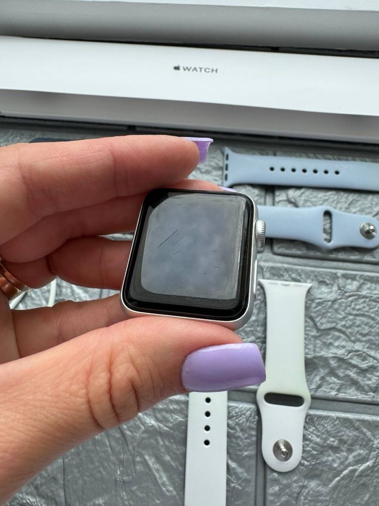 Apple Watch 3 series полный комплект коробка+3 ремешка