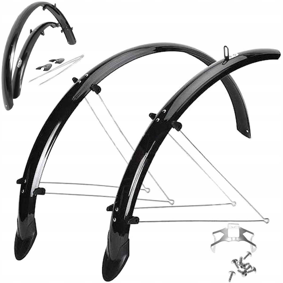 Orion błotniki rowerowe 28" czarne 58mm chlapacze winyl