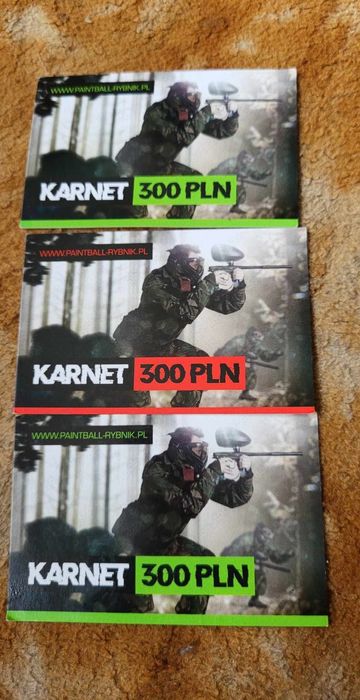 Karnet/karnety na paintball ( czytaj opis )