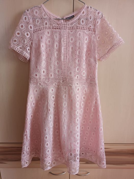 Sukienka wizytowa jak nowa wesele chrzciny komunię rozkloszowana