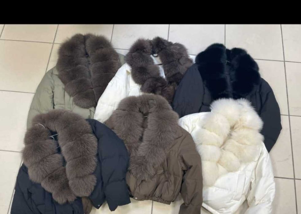 Kurtka zimowa nowa kolekcja lisy futro naturalne 2025