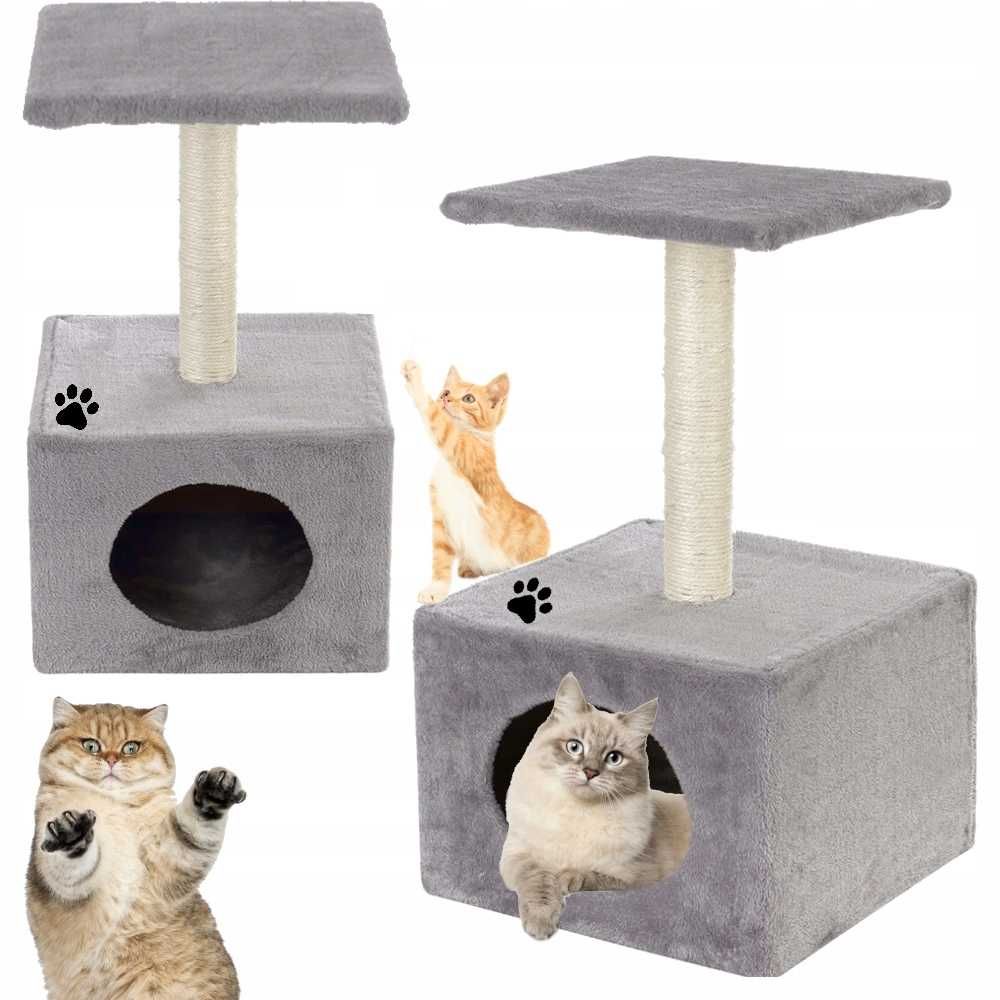 DRAPAK dla Kotka Kota kotów legowisko budka słupek domek sizalowy 61cm